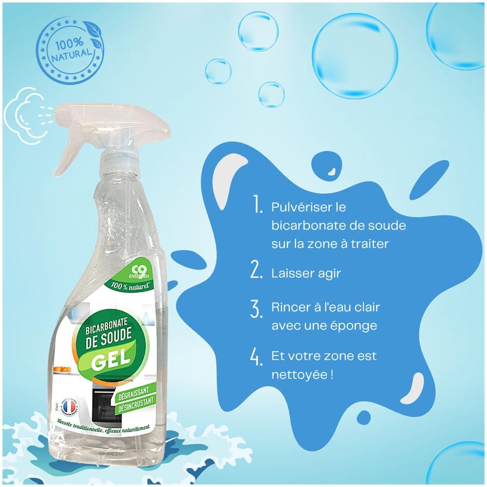Gel Di Bicarbonato Di Sodio - Ideale Per Pulire Tutto Dal Pavimento Al Soffitto - Set Di 3 - Capacità 750ml - Foto 1