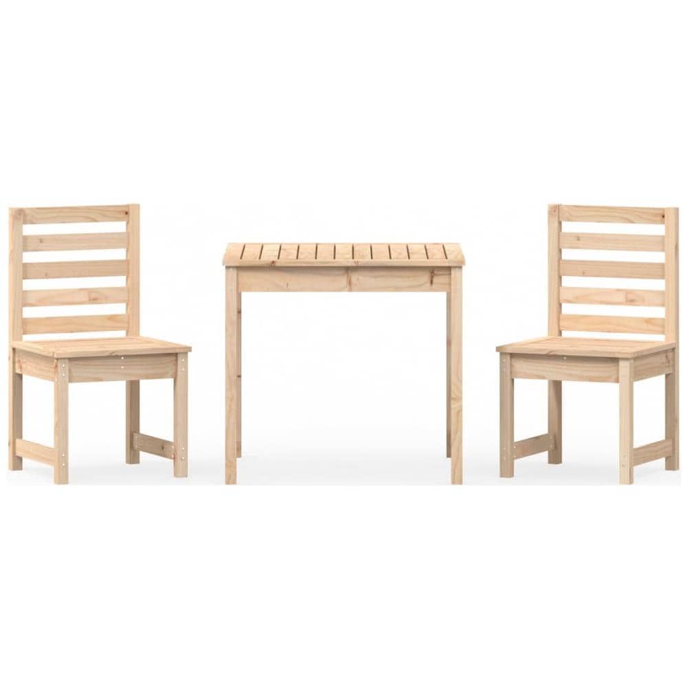 Set Bistrot Da Giardino 3 Pz In Legno Massello Di Pino - Foto 2