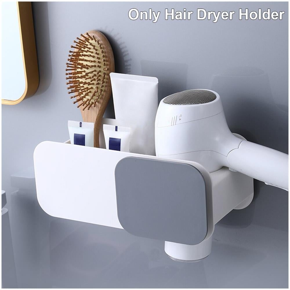 KHFD Supporto Per Asciugatrice Per Capelli Universali Pesanti Montate A 2 Scompartimenti Per Casa E Camera Da Letto Per La Camera Da Letto Con Adesivo Facile Installazione | Ripiani Del Bagno IV10580