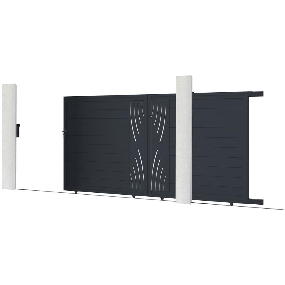 Cancello Scorrevole In Alluminio 3,5m Veleta 350c180 - Foto 2