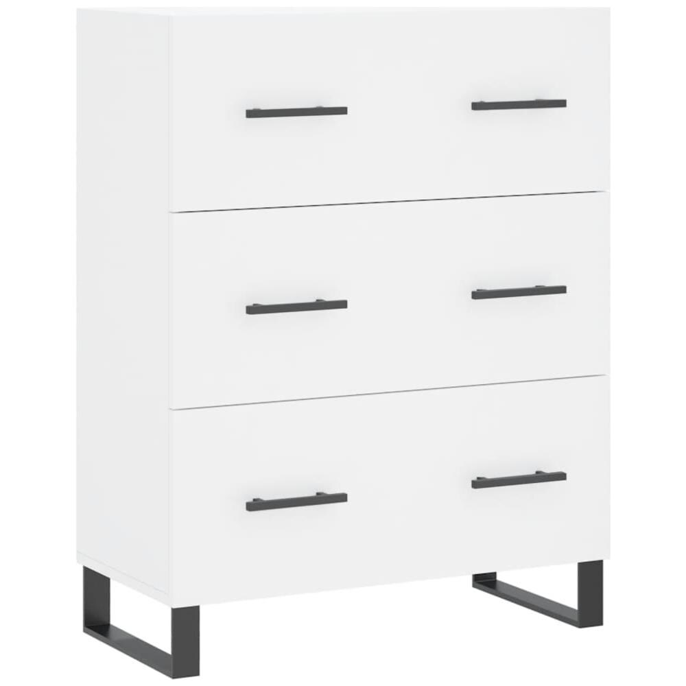 Credenza Bianca 69,5x34x90 Cm In Legno Multistrato - Foto 2