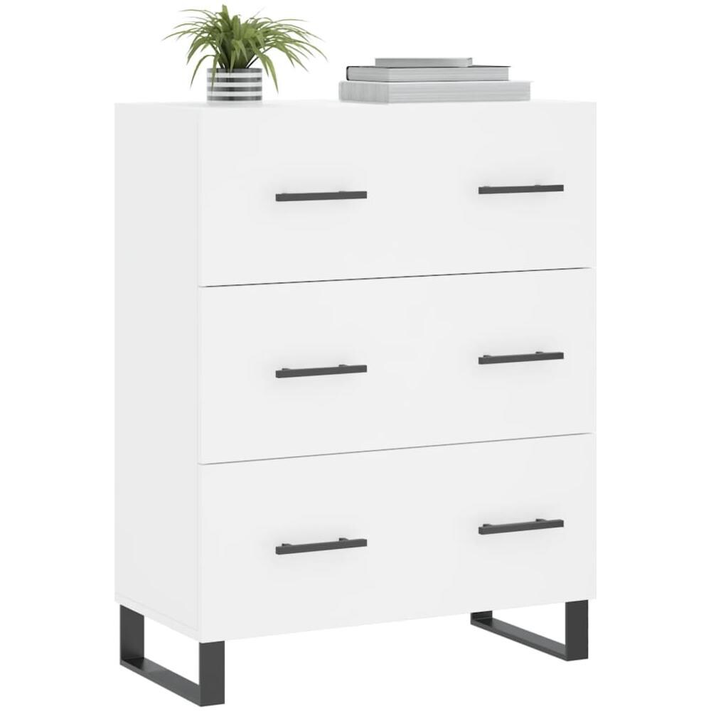 Credenza Bianca 69,5x34x90 Cm In Legno Multistrato - Foto 3