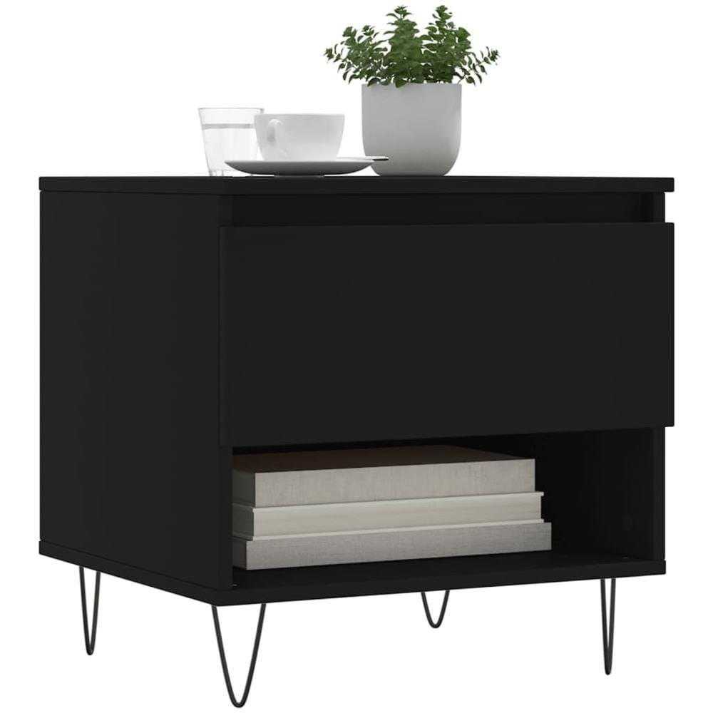 Tavolini Da Salotto 2 Pz Neri 50x46x50 Cm In Legno Multistrato - Foto 3