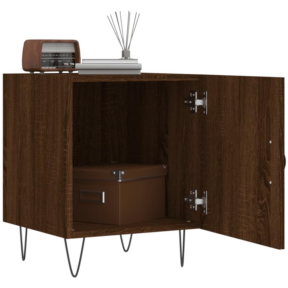 Comodino Rovere Marrone 40x40x50 Cm In Legno Multistrato - Foto 3