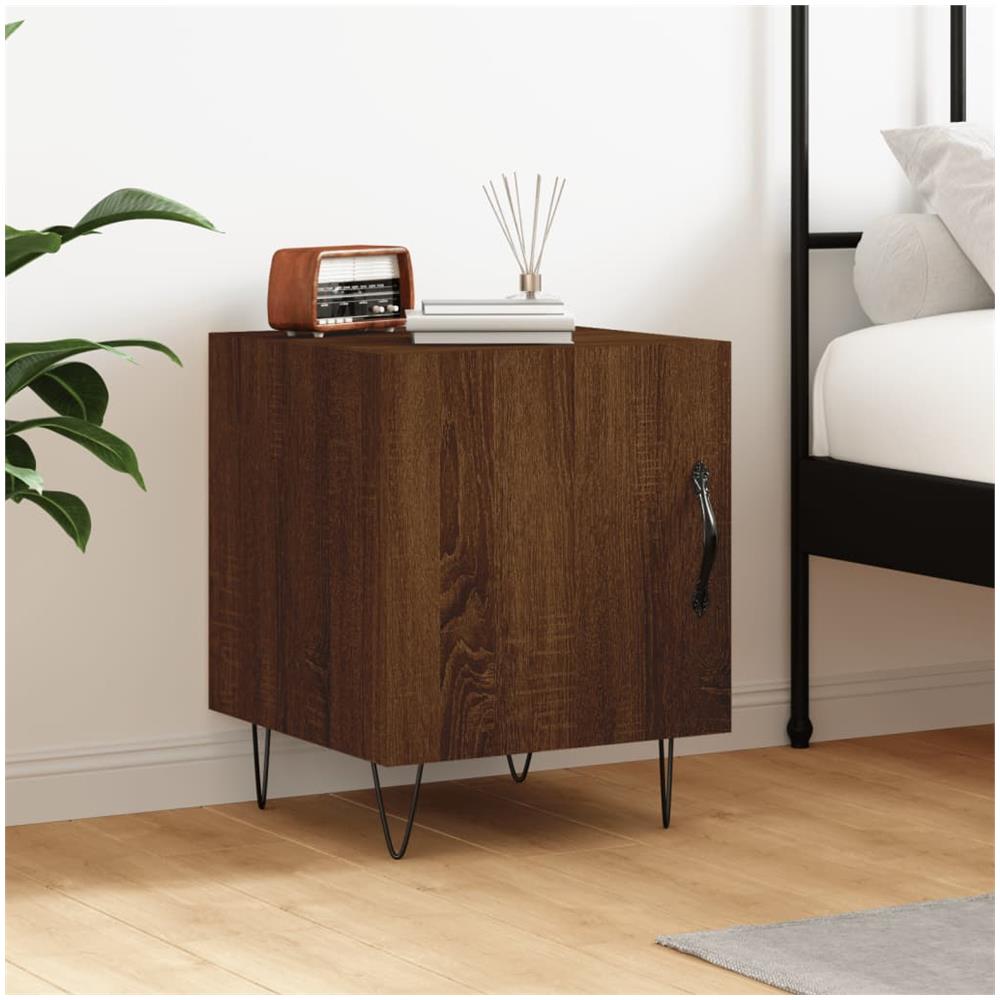 Comodino Rovere Marrone 40x40x50 Cm In Legno Multistrato - Foto 1