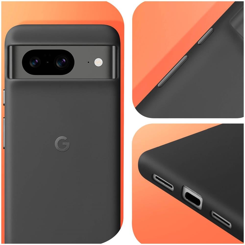 Cover Pixel 8 Silicone Originale Grigio Antracite - Foto 5