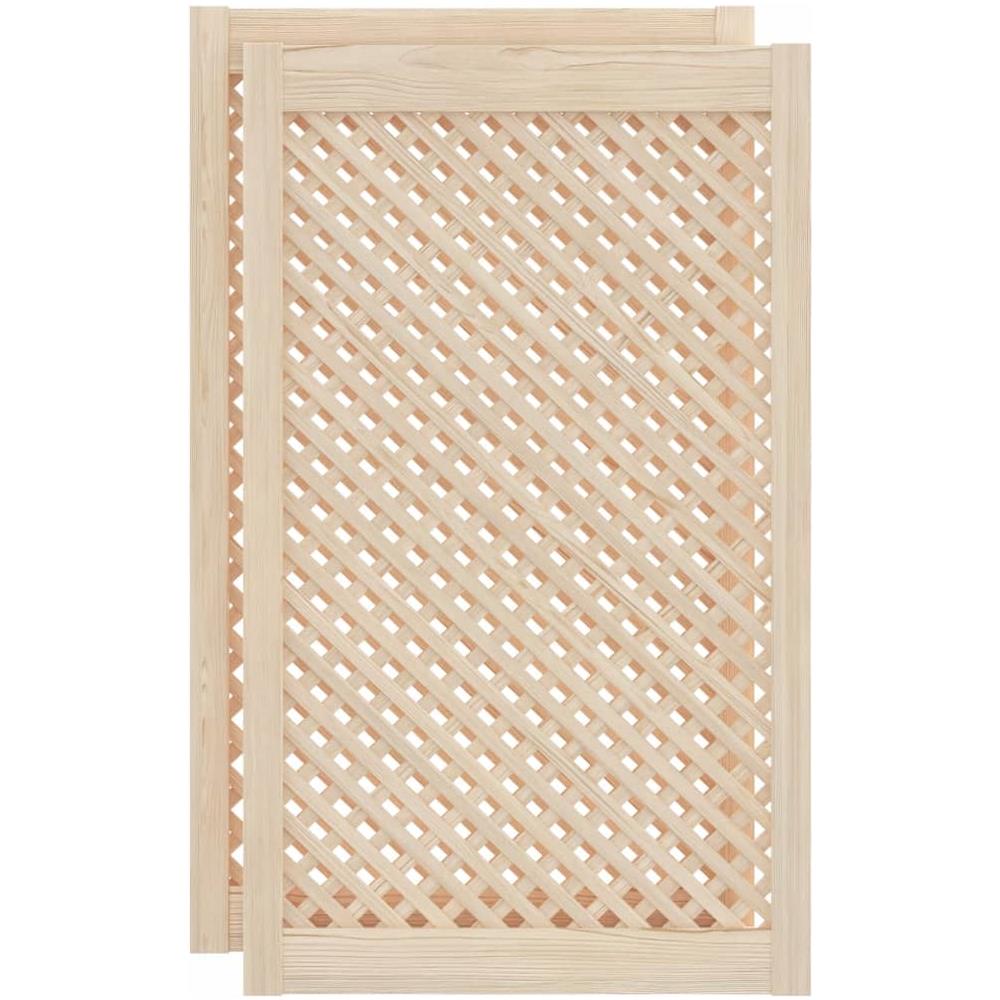 Ante Con Design A Reticolo 2 Pz 59,5x99 Cm In Legno Di Pino - Foto 2