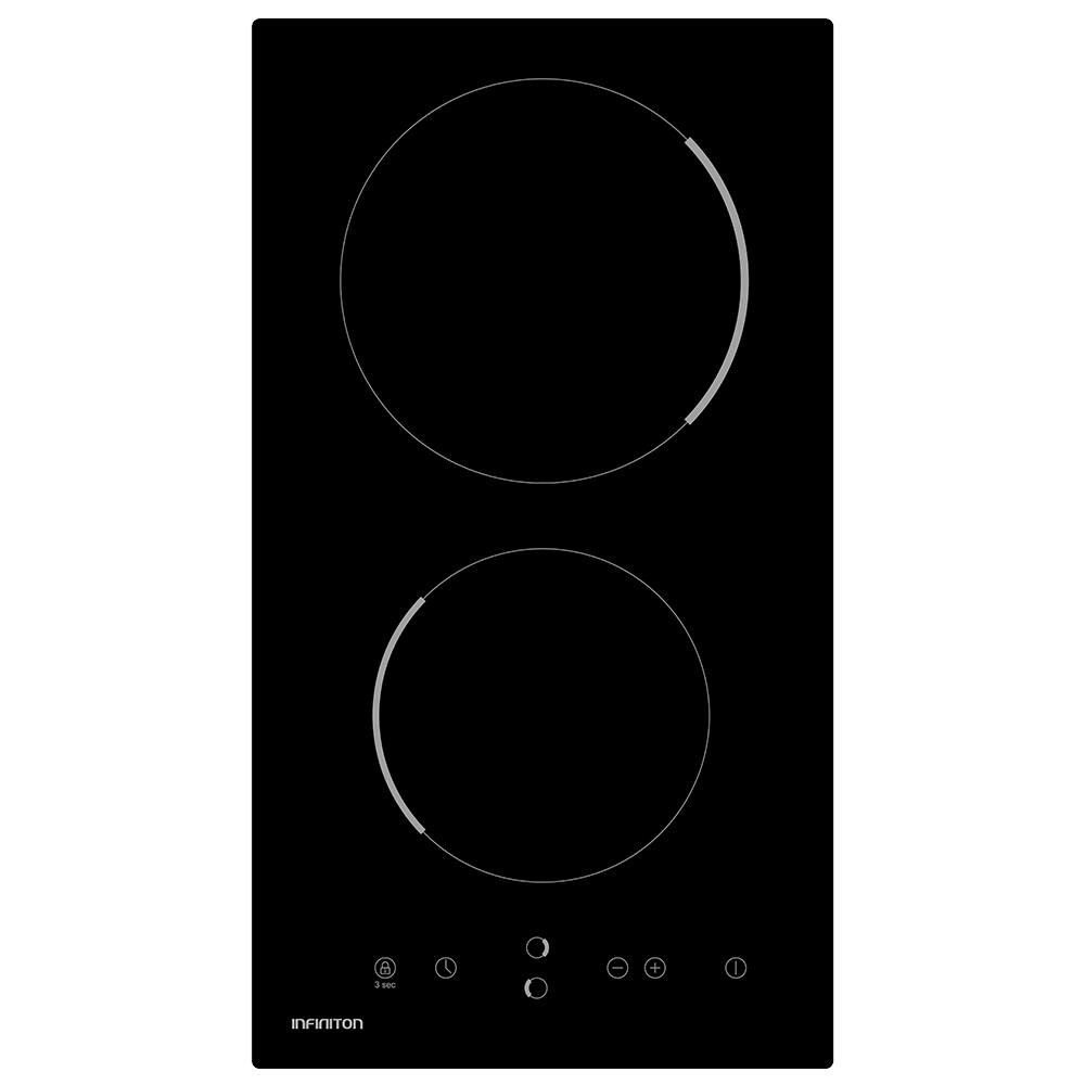 Piano Cottura ad Incasso VIT2FBN Ceramica 2 Zone Cottura da 30 cm Colore Nero - Foto 2