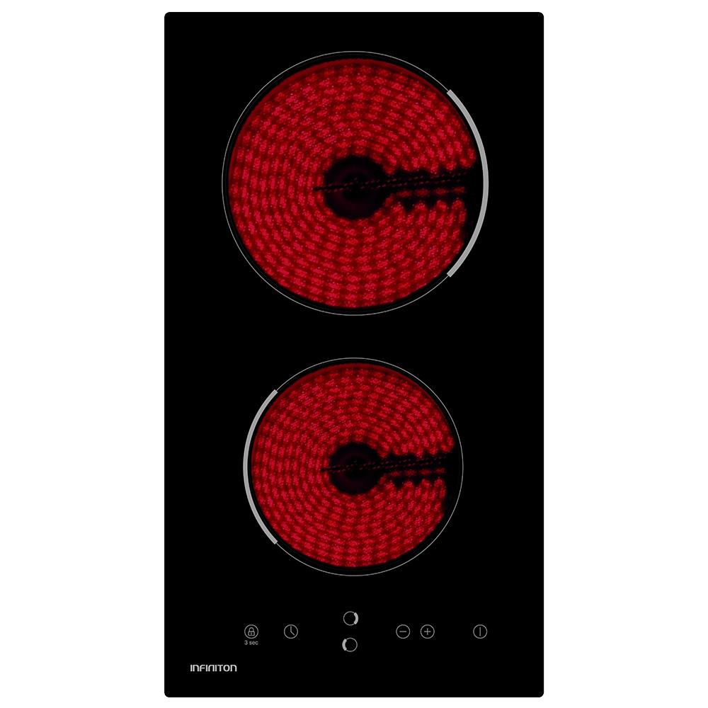 Piano Cottura ad Incasso VIT2FBN Ceramica 2 Zone Cottura da 30 cm Colore Nero - Foto 1