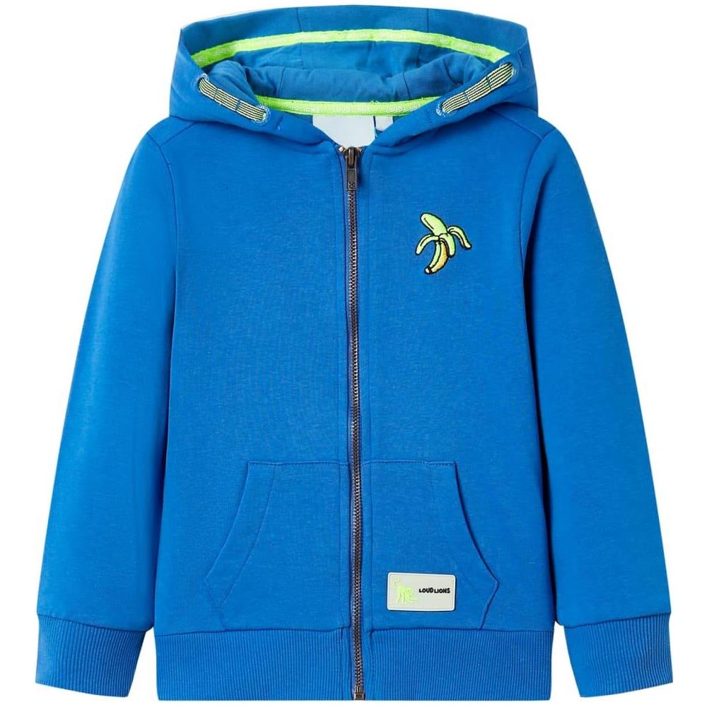 Felpa con Cappuccio e Cerniera per Bambini Blu 128 - Foto 1