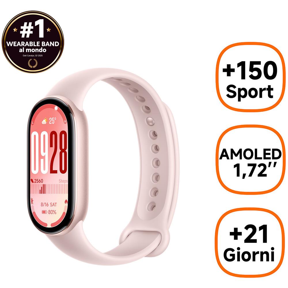 Smart Band 10 Rose AMOLED Braccialetto per rilevamento di attività 4,37 cm (1.72") Rosa - Foto 2