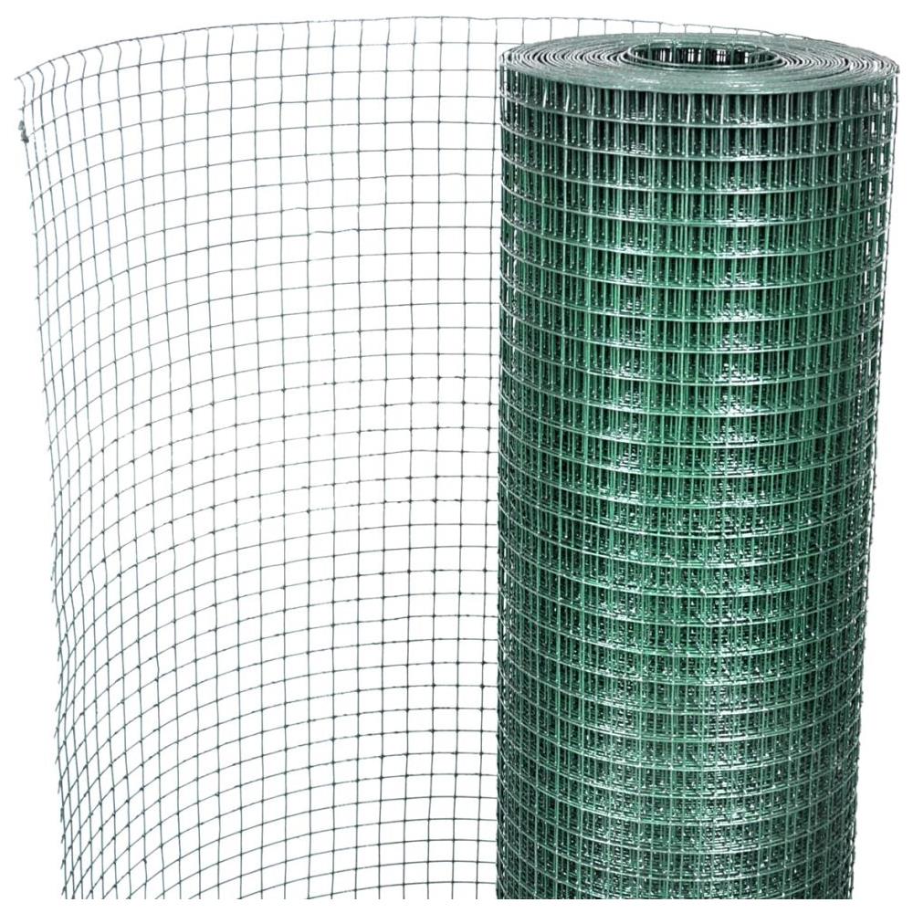 Recinzione in Rete per Pollaio Rivestita in PVC 25x1 m Verde - Foto 2