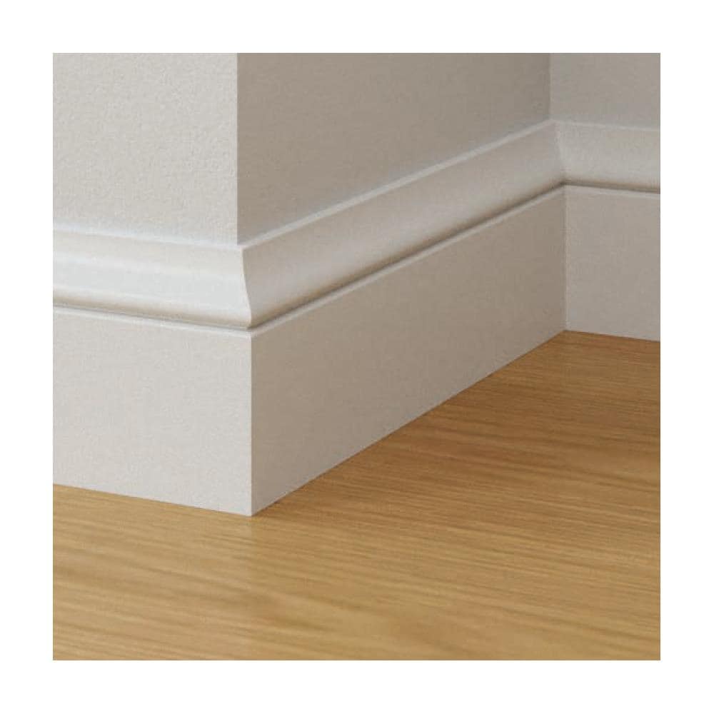 Battiscopa In Legno Massiccio / massello Molto Alto Mod. Persiano 95x14 Bianco - Foto 1