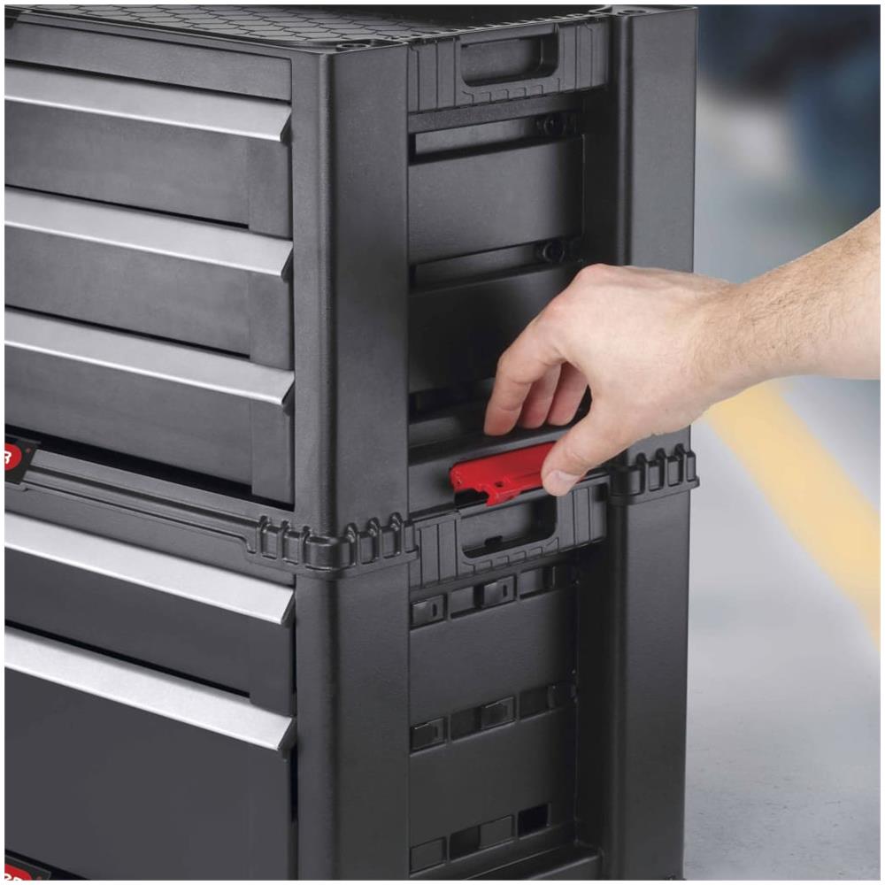 Cassettiera Porta Atrezzi Con 5 Cassetti Tool Chest Set Nero - Foto 7