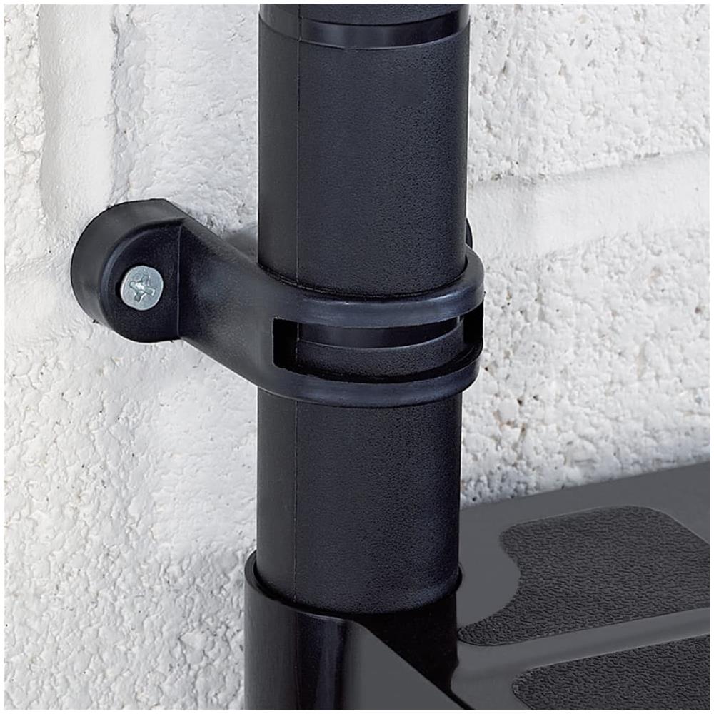 Scaffale A 4 Ripiani Nero 122x30,5x130 Cm In Plastica - Foto 2