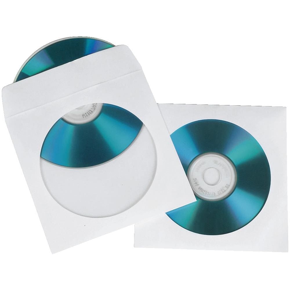 CD Paper Sleeves, white, 100 pcs / Pack 1dischi Bianco - Foto 2