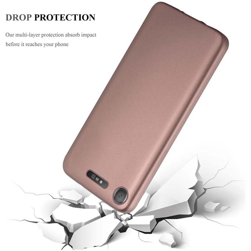 Custodia Compatibile Con Sony Xperia Xz1 In Oro Rosa Metallico - Coperchio Protettivo In Silicone Tpu Flessibile - Foto 8