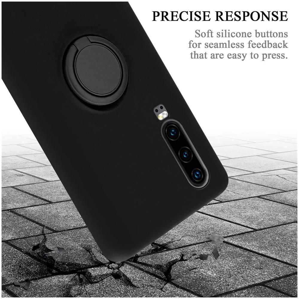 Cadorabo Custodia Compatibile Con Huawei P30 In Liquid Nero - Coperchio Protettivo In Silicone Tpu Flessibile Con Anello - Foto 8
