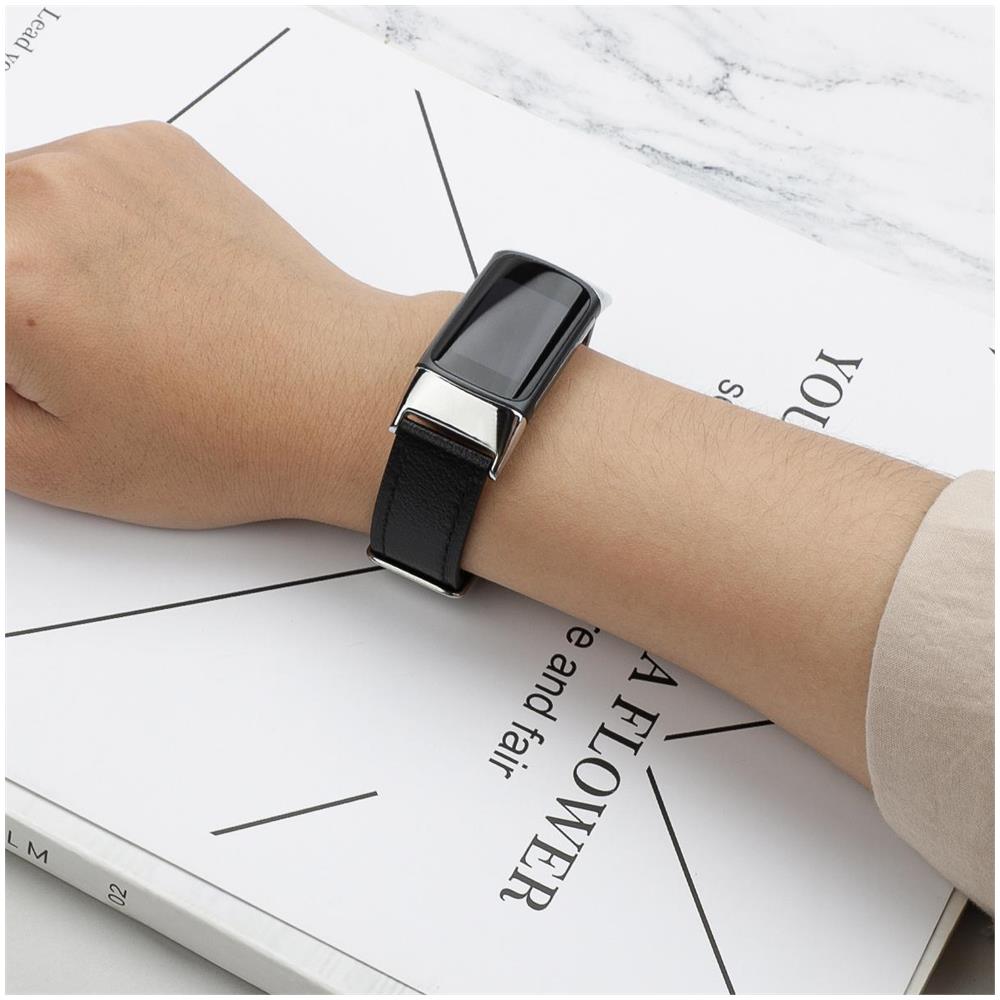 Bracciale In Pelle Bracciale Fitbit Charge 5 In Pelle Nero - Foto 2
