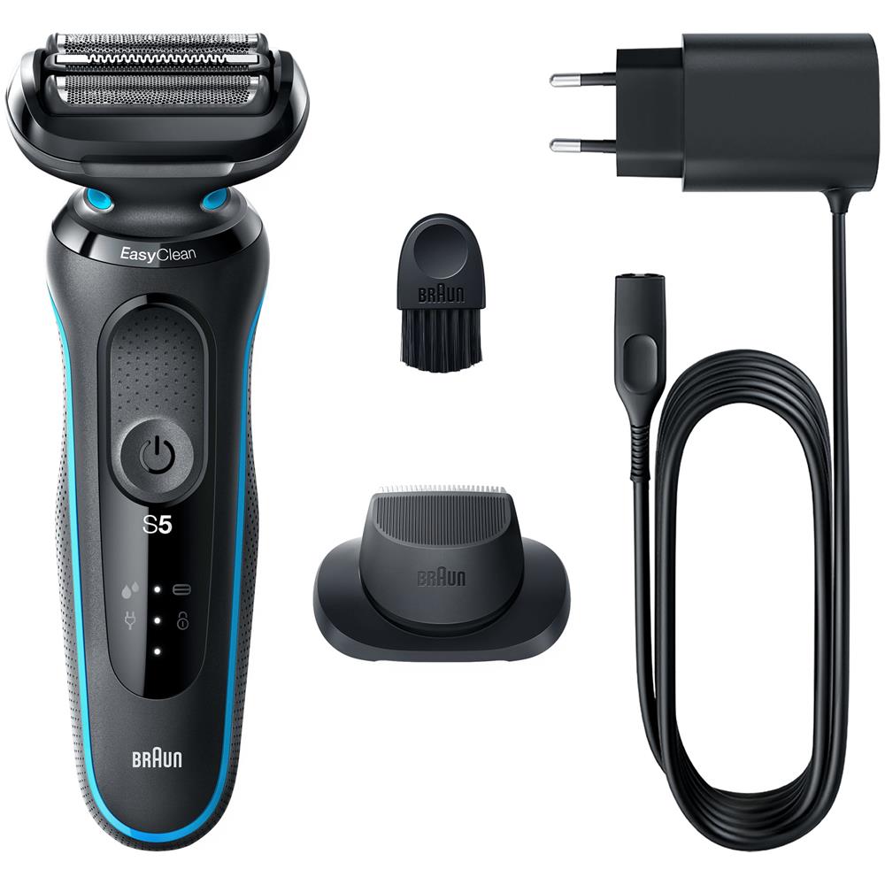 Series 5 51-m1200s Rasoio Trimmer Nero, Blu - Foto 1