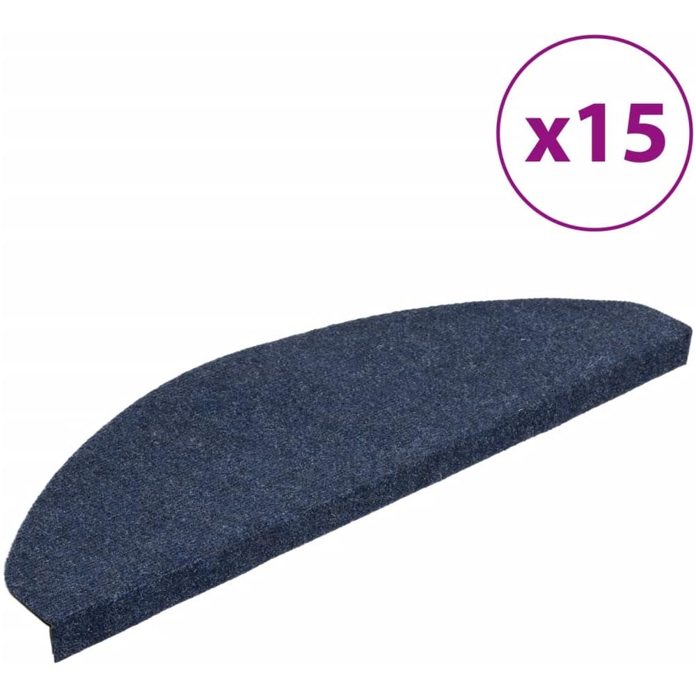 Tappetini Autoadesivi per Scale 15 pz 65x22,5x3,5 cm Blu - Foto 1