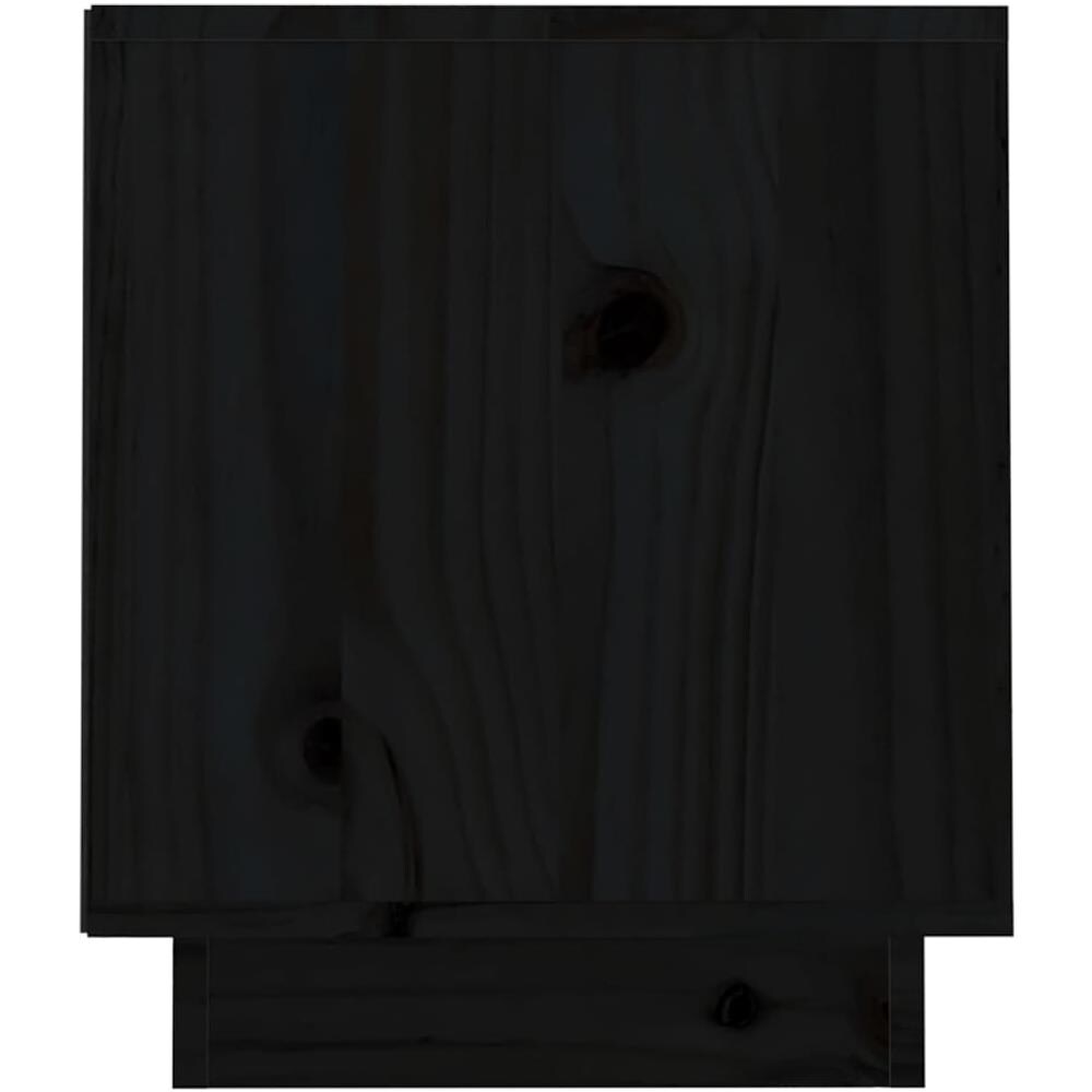 Mobile Porta Tv Nero 70x34x40 Cm In Legno Massello Di Pino - Foto 9