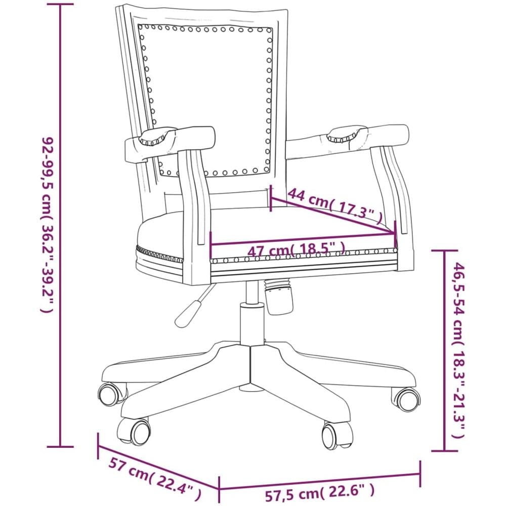Sedia da Ufficio Girevole in Lino - Foto 2