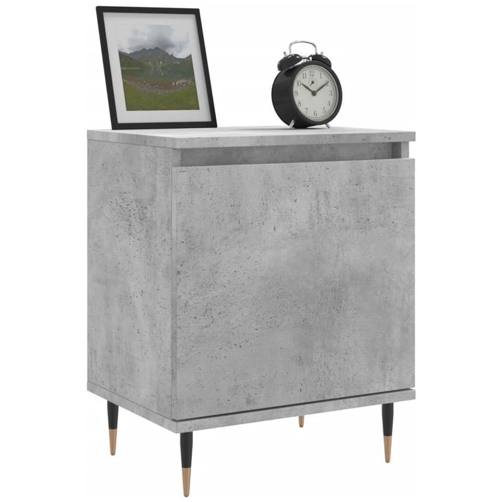 Comodini 2 Pz Grigio Cemento 40x30x50 Cm In Legno Multistrato - Foto 2