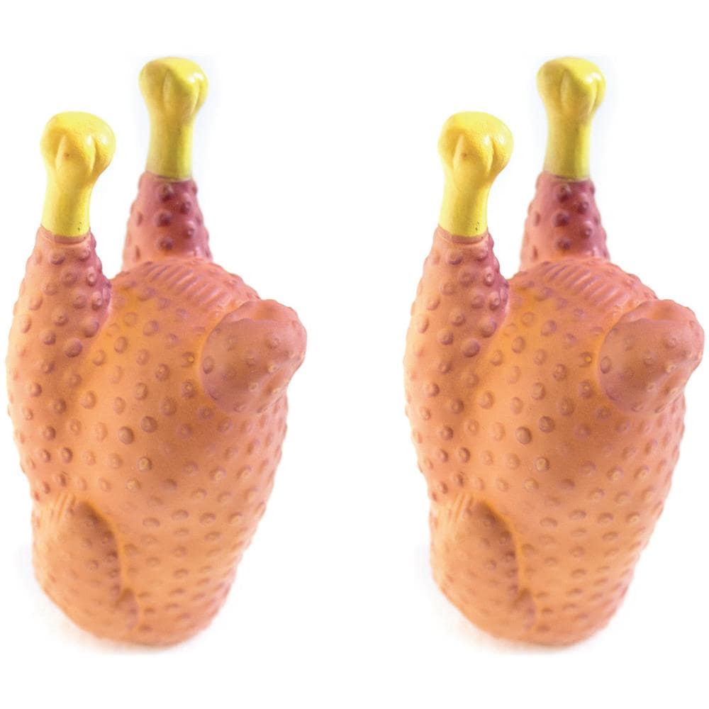 Set 2 Pezzi Gioco Pet Modello Food Pollo Resistente Per Animali Domestici - Foto 1