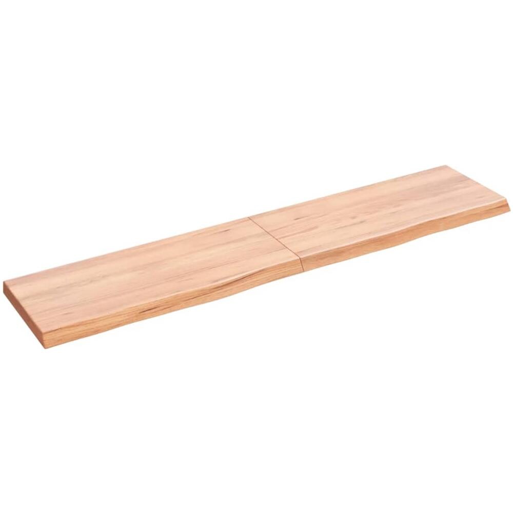 Ripiano Muro Marrone 140x30x (2-4) cm Massello Rovere Trattato - Foto 1