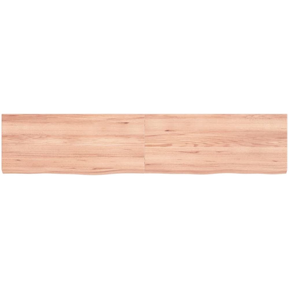 Ripiano Muro Marrone 140x30x (2-4) cm Massello Rovere Trattato - Foto 2