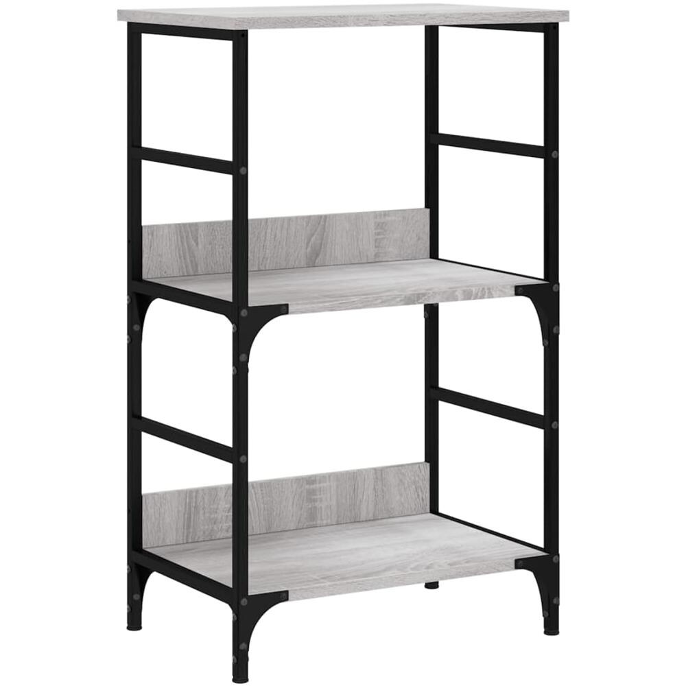 Libreria Grigio Sonoma 50x33x82 Cm In Legno Multistrato - Foto 2