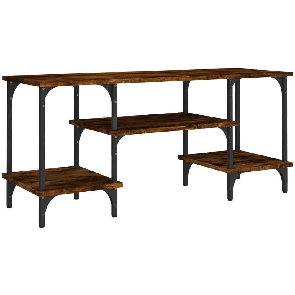 Mobile Porta Tv Rovere Fumo 102x35x45,5 Cm In Legno Multistrato - Foto 2