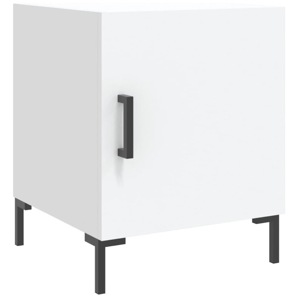 Comodino Bianco 40x40x50 Cm In Legno Multistrato - Foto 2