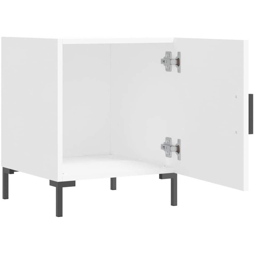 Comodino Bianco 40x40x50 Cm In Legno Multistrato - Foto 3