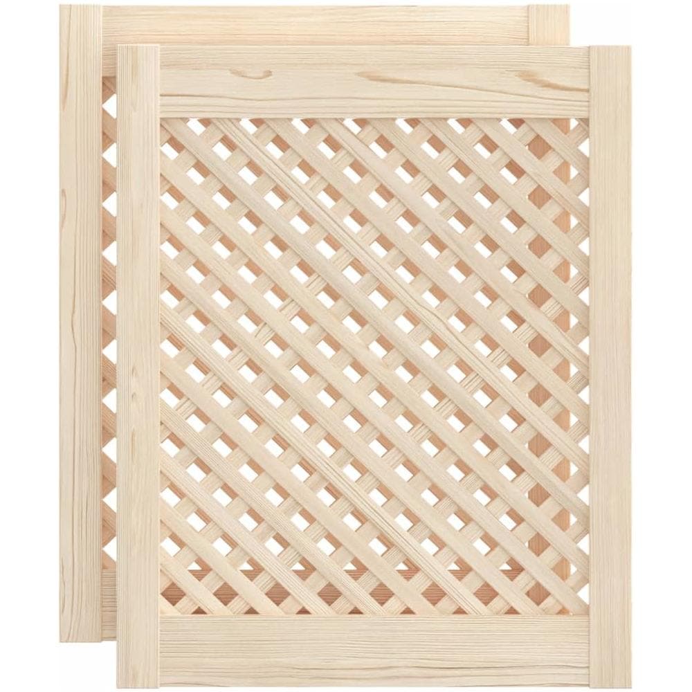 Ante Con Design A Reticolo 2 Pz 49,5x61,5 Cm In Legno Di Pino - Foto 2