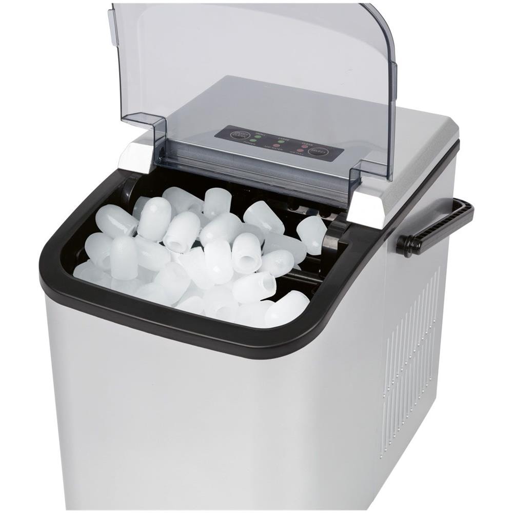 EWB 3785 Macchina per ghiaccio portatile 12 kg / 24h 105 W Nero, Argento - Foto 2