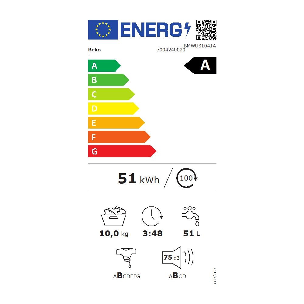 Lavatrice Standard BMWU31041A B300 EnergySpin 10 Kg Classe A Centrifuga 1400 giri - Foto 2
