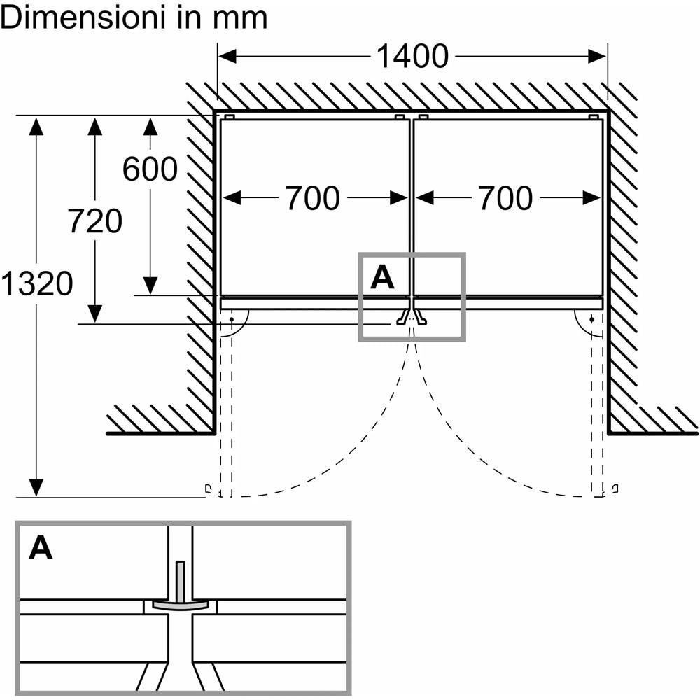 Frigorifero Doppia Porta KGN49OXBT No Frost VitaFresh Classe B Capacità Lorda / Netta 440/311Litri Colore Nero - Foto 7