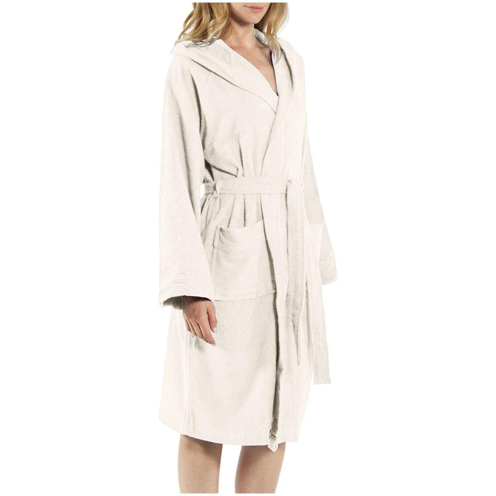 Accappatoio Con Cappuccio Spugnissima Microspugna In Cotone Colore Bianco Misura Xxl - Foto 3