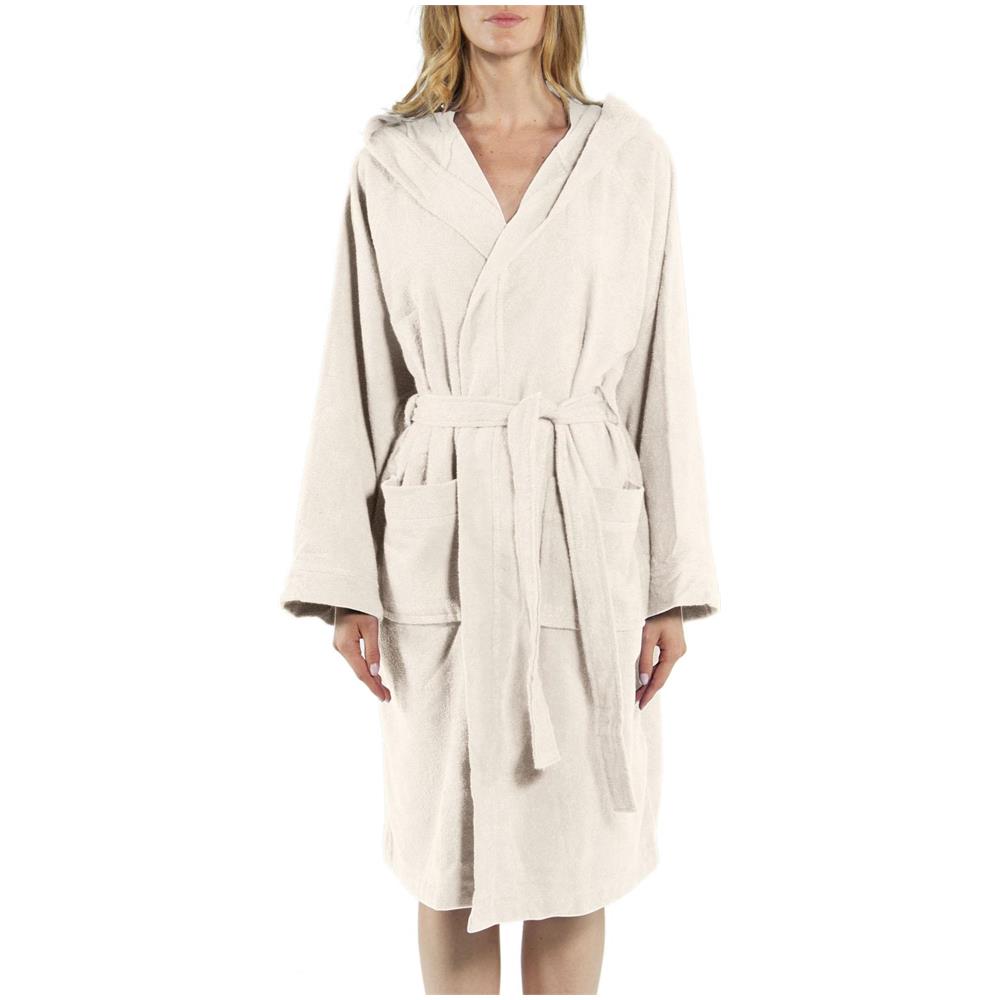 Accappatoio Con Cappuccio Spugnissima Microspugna In Cotone Colore Bianco Misura Xxl - Foto 2