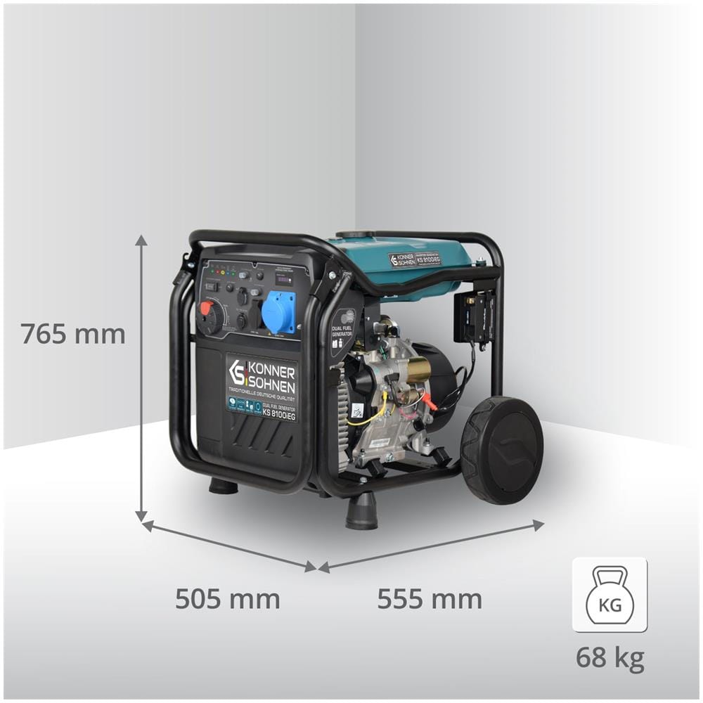Generatore inverter a GPL /Benzina KS 8100iEG Tensione, V 230 Potenza massima, kW 8.5** - Foto 2