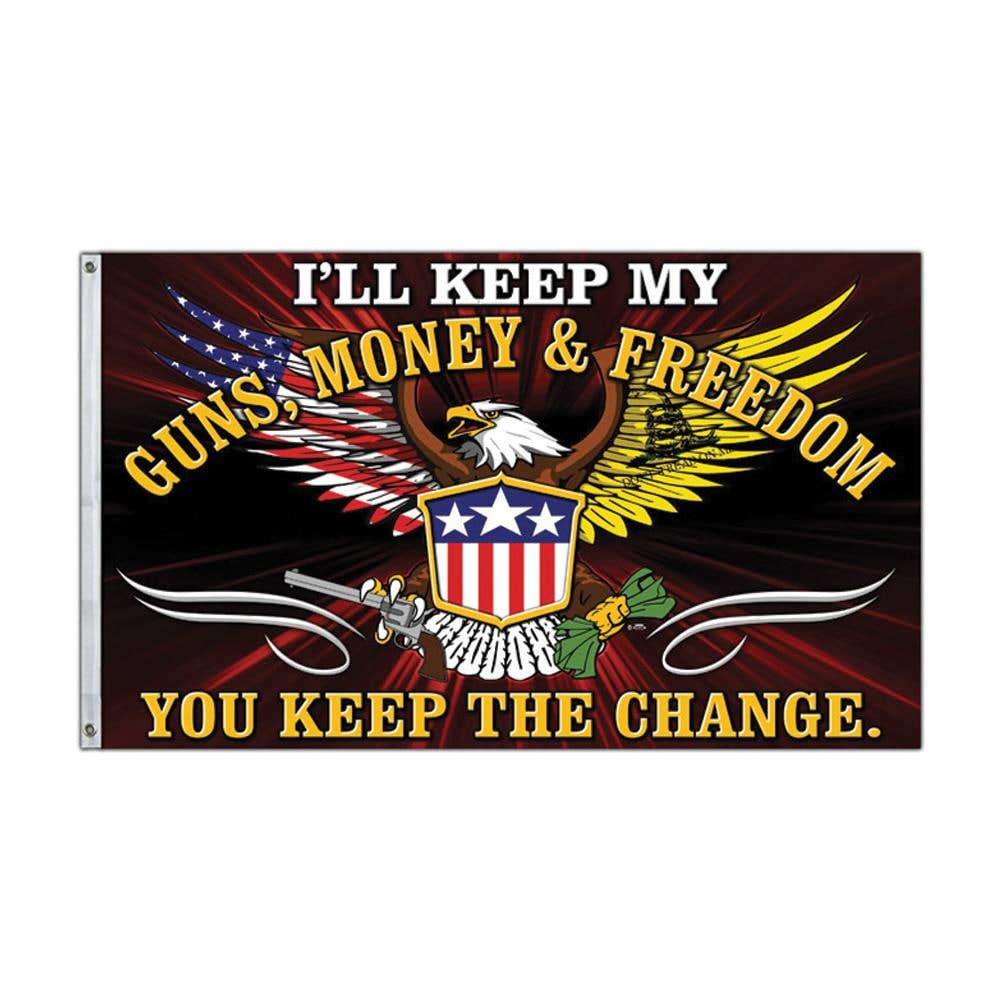 Bandiera Guns - Money & Freedom Flag - Foto 2