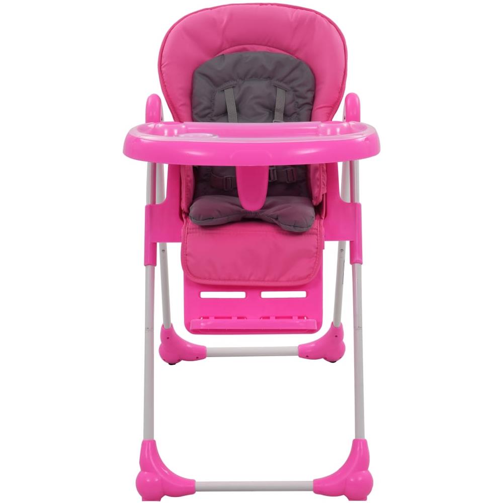 Seggiolone Pappa Per Bambini Rosa E Grigio - Foto 2