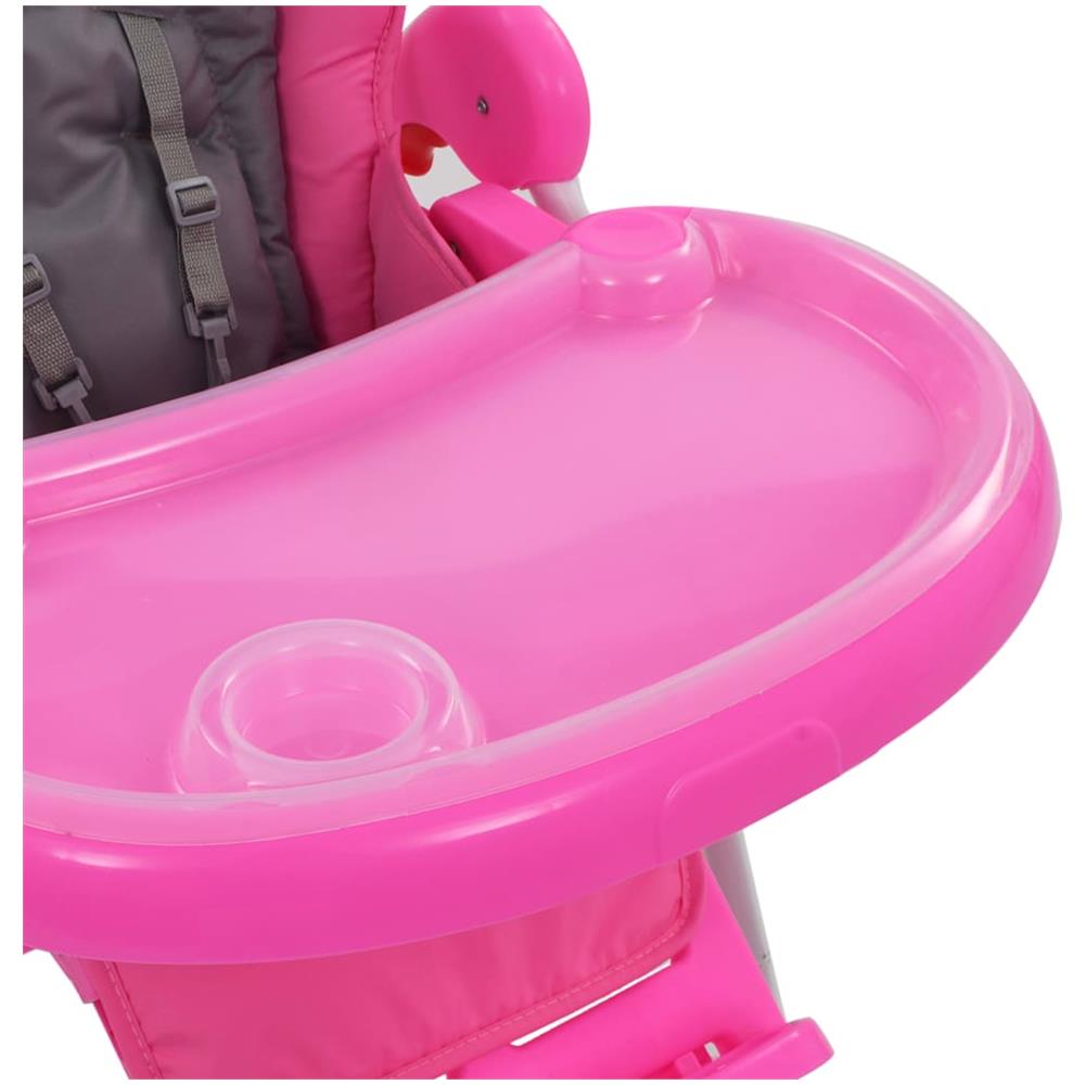 Seggiolone Pappa Per Bambini Rosa E Grigio - Foto 8