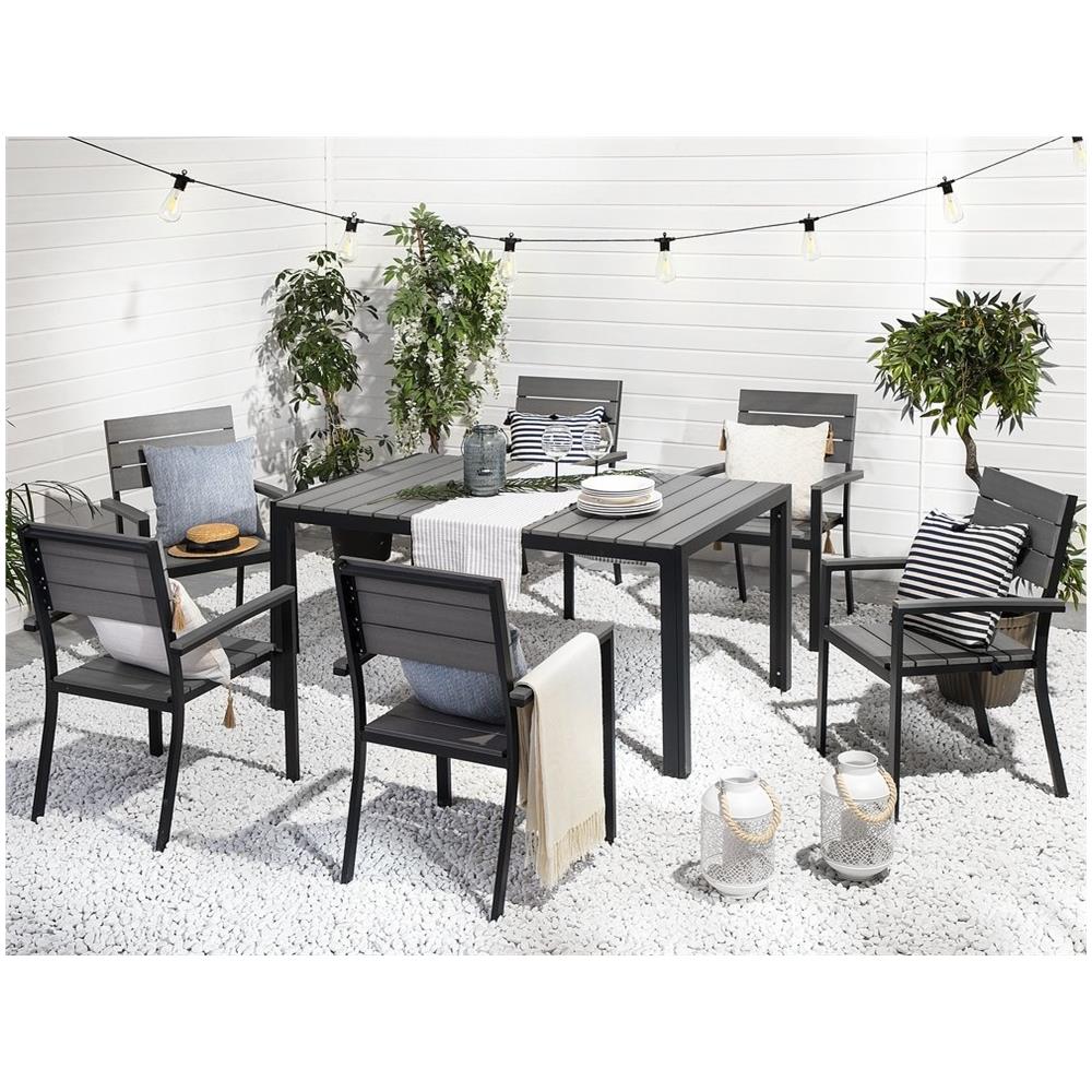 Set Da Pranzo Da Giardino Tavolo E 6 Sedie Grigio Como - Foto 2