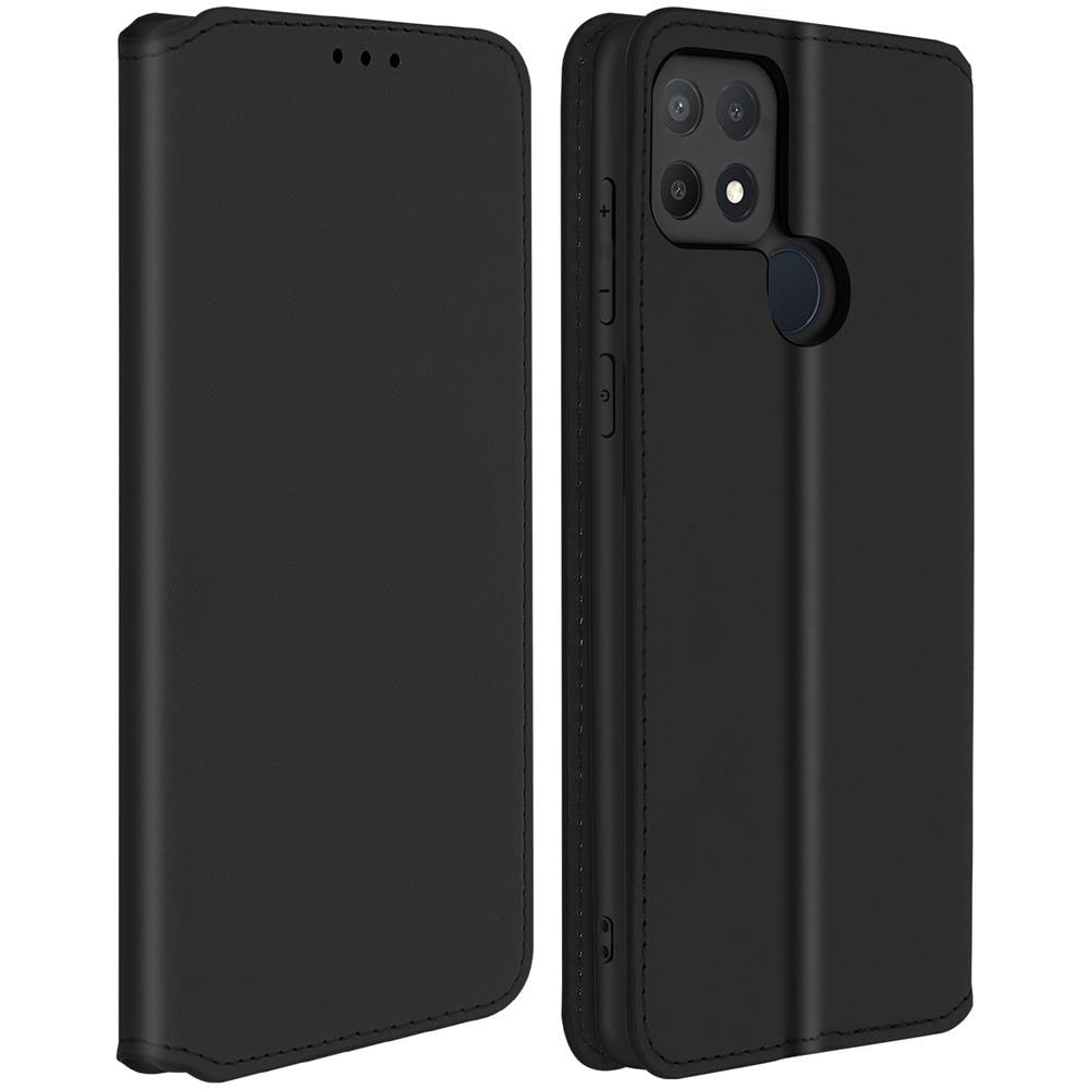 Custodia Oppo A15 Portacarte Funzione Supporto Similpelle Liscia Nero - Foto 1