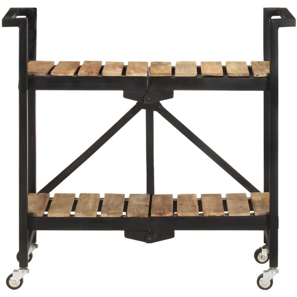 Carrello Da Cucina 87x36x81 Cm In Legno Massello Di Mango - Foto 2