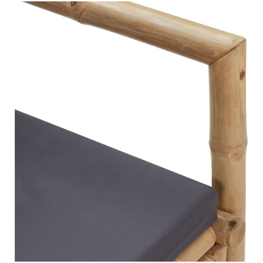 Panca da Giardino con Cuscini 115 cm in Bambù - Foto 2