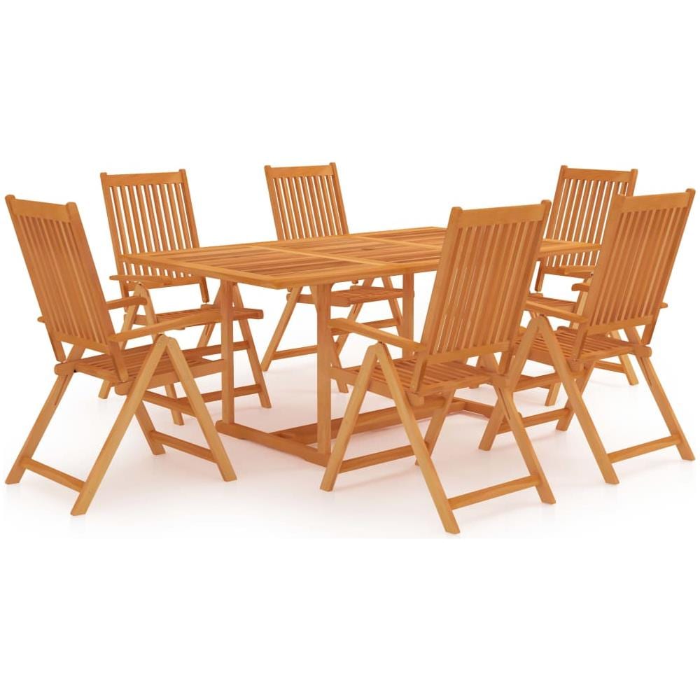 Set da Pranzo da Giardino 7 pz in Legno Massello di Teak - Foto 1